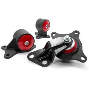 Honda Civic Engine Mount Kit - Innovative Mounts - Steel 95A Bushings - Black - `01-`05